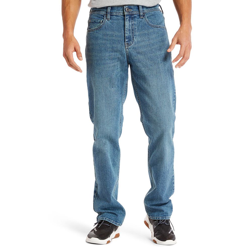 Timberland Παντελονια Ανδρικα Μπλε - Regular Fit Denim Jeans - Greece 9580173-WN